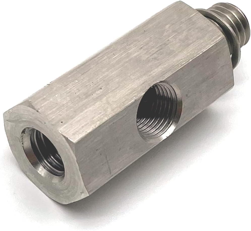 Larlansz M12 1.5 to 1/8 NPT Oil Pressure Sensor Tee Adapter
