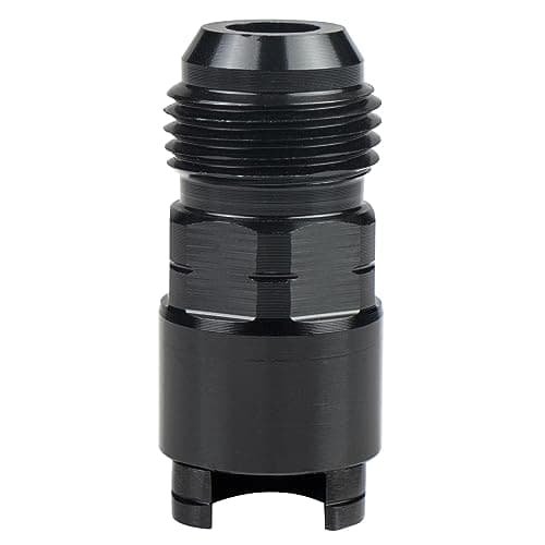 Dexepe 8AN Male to 38 QuickDisconnect Female EFI Fitting Fuel Line Hose Adapter Anodized Fuel System Fittings Black