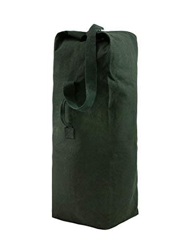 Farm Blue Top Load Duffle Bag -Military Duffel Bags - Heavy Army Canvas Duffle Bags For Men Women & Students - XXL Top Loading Tactical Gear Sack (Black, XX-Large) 30"x50"