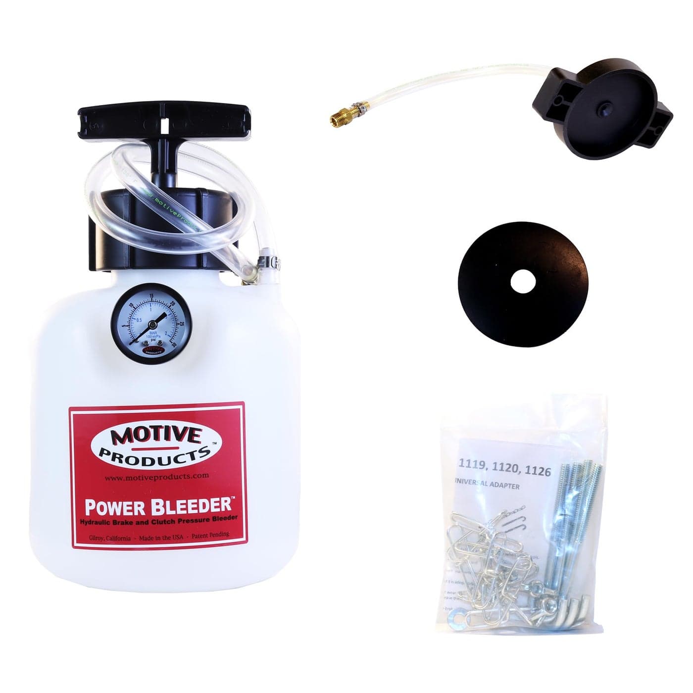 Motive Products 0101 Universal Power Bleeder 2Quart Tank with Hose and Round Adapter