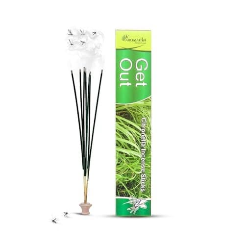 Aromatika® Get Out Natural Mosquito Repellent Citronella Incense Stick (2 Boxes x 12 Pouches x 10 Sticks per Pouch= 240 Sticks)
