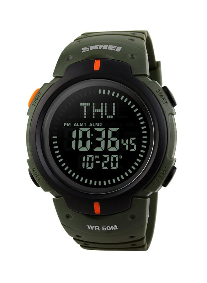 Men's Waterproof Plastic Quartz Digital Wrist Watch J3982AGR-KM
