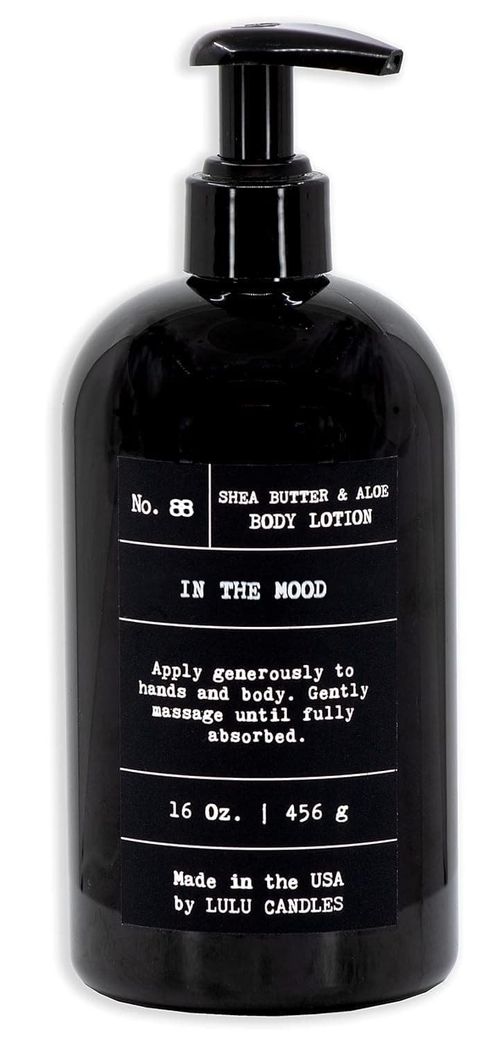 Lulu Candles In The Mood Musky Amber Rose Moisturizing Body Lotion Soothing Shea Butter Aloe Gentle Lotion Nourishes Dry Skin With Moisture No Paraben Dye Free NonGreasy 16 Fl Oz