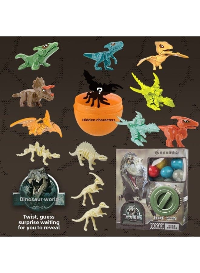 Funny Cartoon Dinosaur Egg Twister Toy for Kids & Adults - Educational & Entertaining Egg Twister Game - Blind Box Surprise with 12 Eggs Included - Best Gift for Boys - Wholesale A