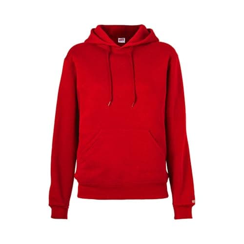 Soffe Mens Taining Fleece Hooded Sweatshirt, Red, Large
