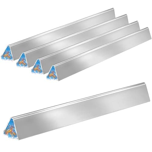 GasSaf 24.5 inch Flavorizer Bar Replacement for Weber 7539, 7540, Genesis 300 Series E-310, E-320, S-310, S-320, EP/CEP 310 & 320 (with Side Mounted Control Panels), 5-Pack Stainless Steel Flavor Bar