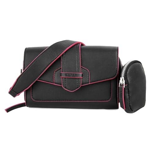 Ceres Cross Body Fit Sling Bag Women Use Travel office Business Faux Leather (Black)