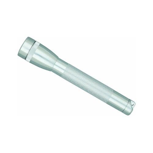 Maglite Mini Incandescent 2-Cell AA Flashlight with Holster, Silver