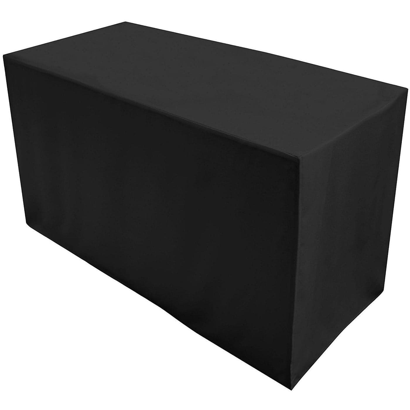 Folding Table Cover Fitted Tablecloth for 4Foot Folding Table Black