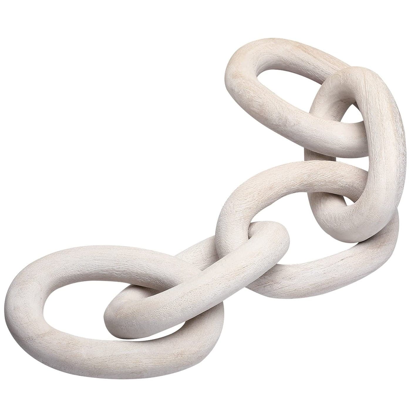 Decorative Wood Link Chain Wooden Chain Decor 5 Link Decoration for Family Party Home Office Decoration SuppliesWhite