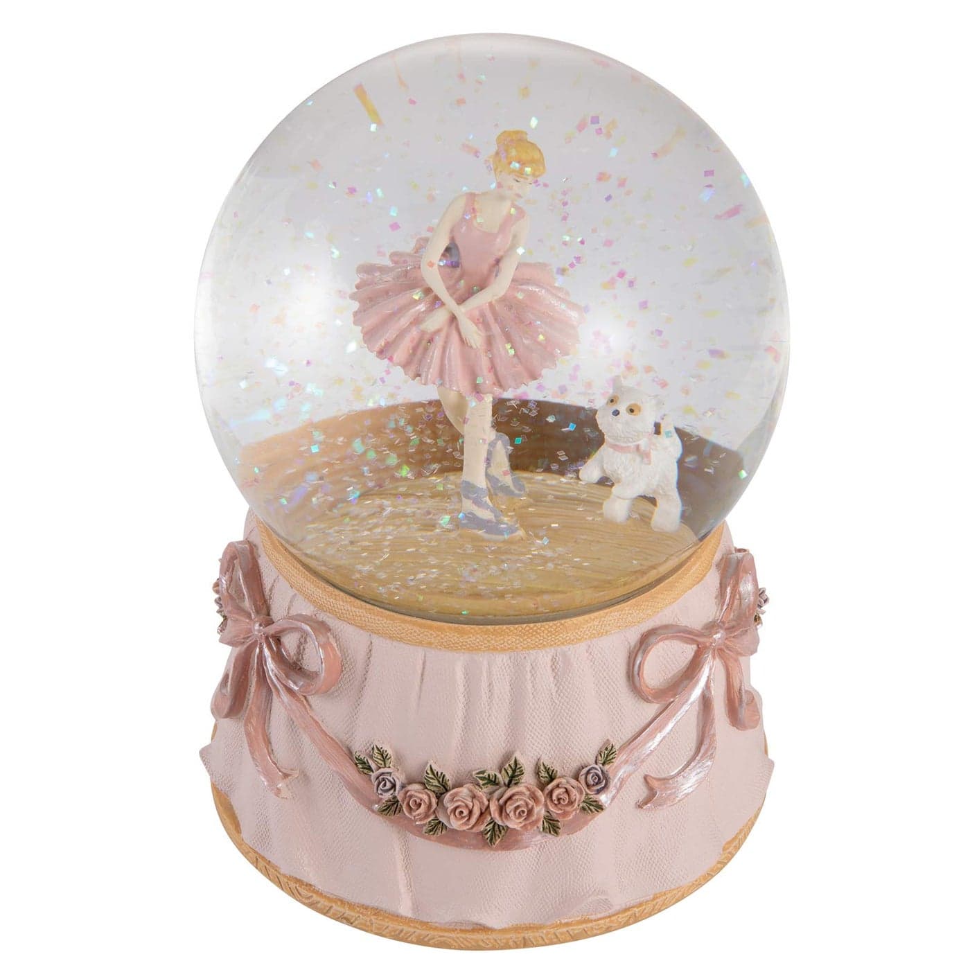 Ballerina Snow Globe for Mothers Day and Birthday Rotating and Mechanical Real Glass Snowglobe Gift for Adult Women Wife Daughter and Granddaughter with Music Greensleeves Gift Box Packed