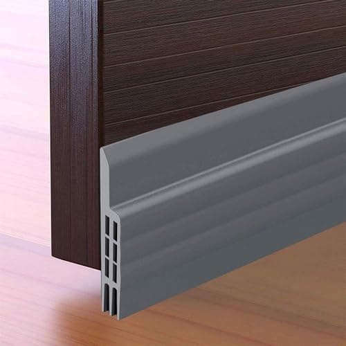 RANUR Self Adhesive Door Bottom Sealing Strip Guard for Home Door Protector for Home from Dust, Insects, Waterproof, Soundproof Door Seal, Door Air Blocker 1 Meter (1 Meter-Pack of 3, Grey)