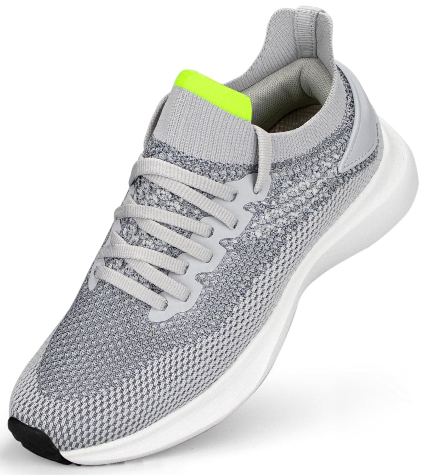 Abboos Womens Walking Tennis Shoes - Slip On Memory Foam Casual Lightweight Sneakers for Gym Travel Work Grey Size 8.5