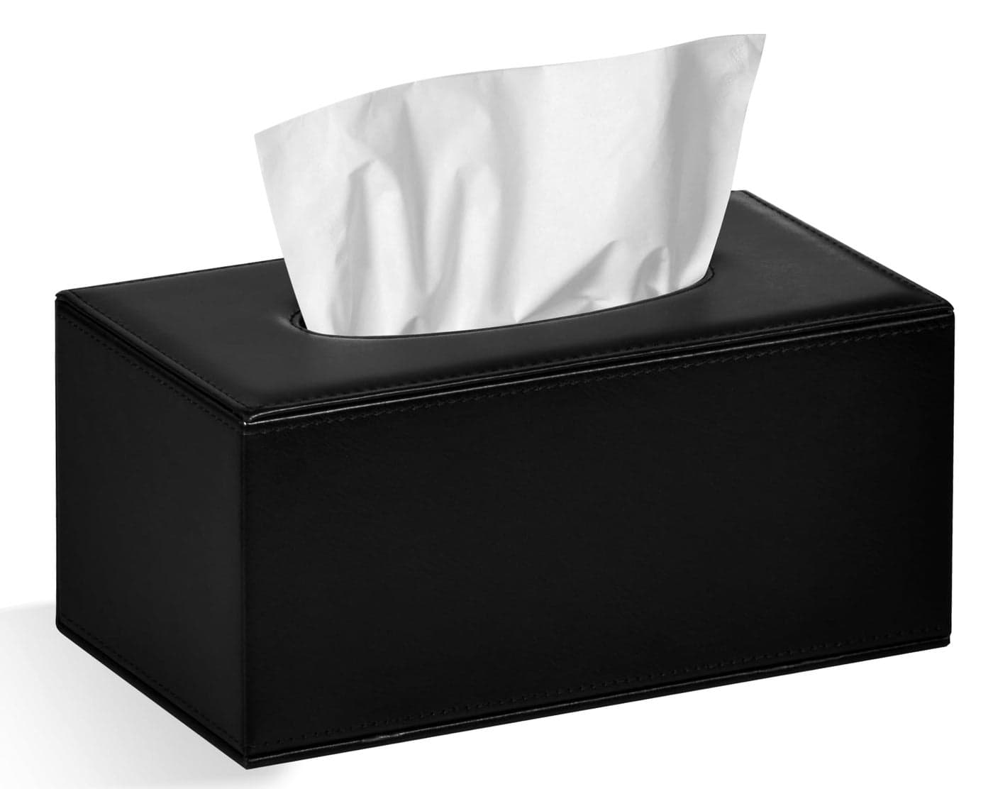 Colylan Tissue Box Cover Rectangular Tissue Box Holder for Bathroom (Black)