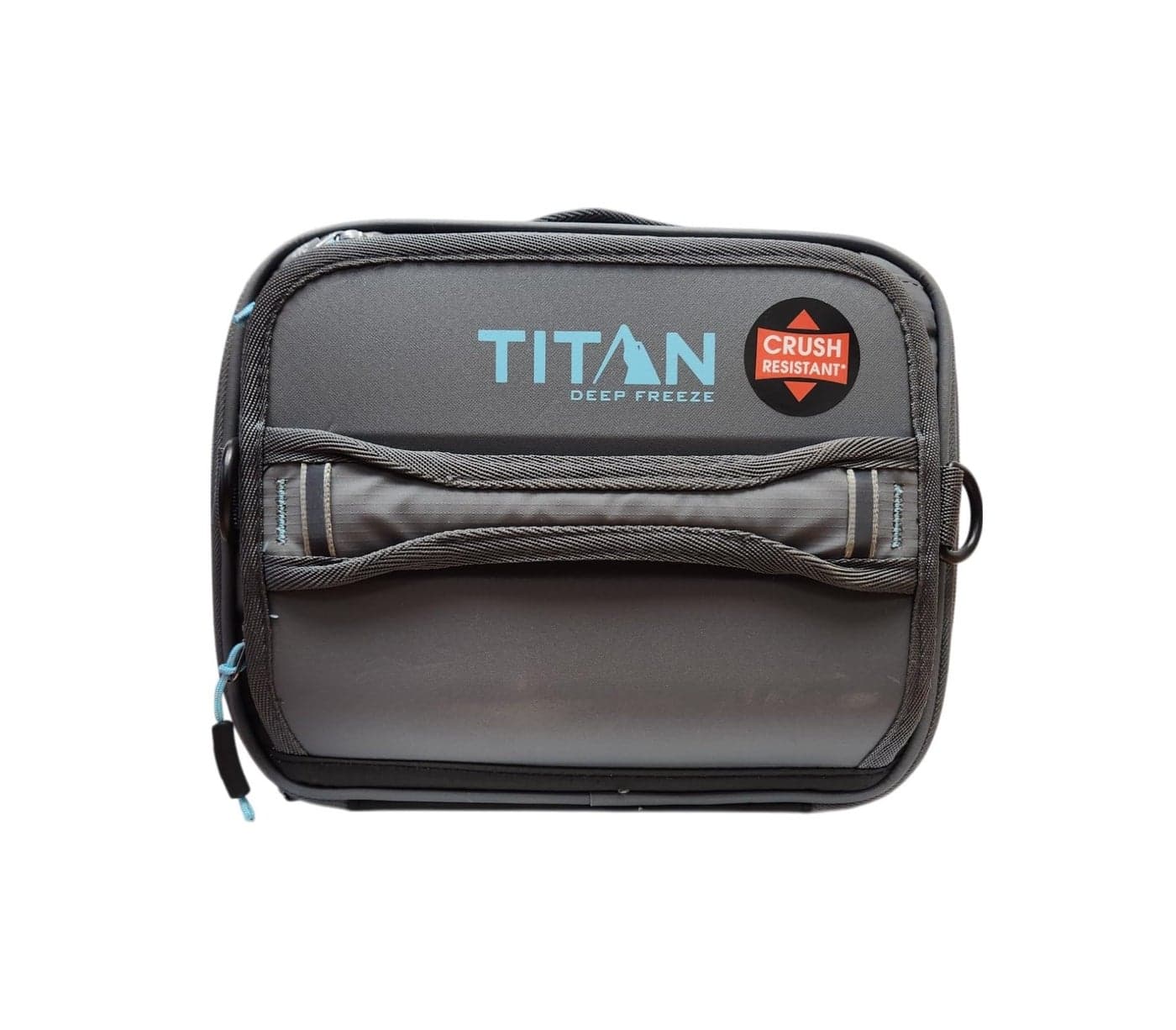 Arctic Zone Titan Fridge Cold Crush Resistant Expandable Lunch Bag - With Reusable Gel Ice Packs Plus Food Container Set - Gray and Blue