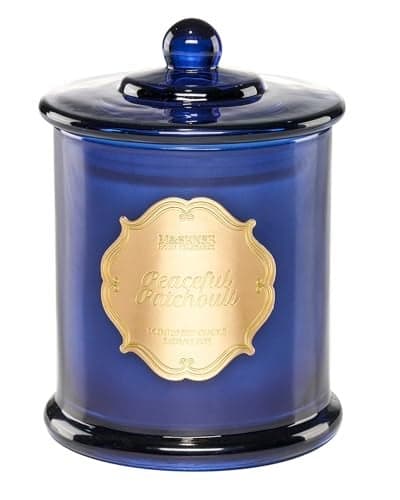 M&SENSE Patchouli Candles for Home Scented, Organic Soy Wax Non Toxic, Relaxing Fall Winter Candles for Spa Meditation, 2 Wick 12.7oz 75 Hour Long Lasting,Thanksgiving Christmas Gift