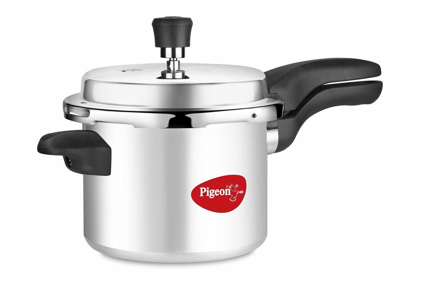 Pigeon by Stovekraft Calida Induction Base Aluminium Pressure Cooker with Outer Lid, 3 litres, Silver