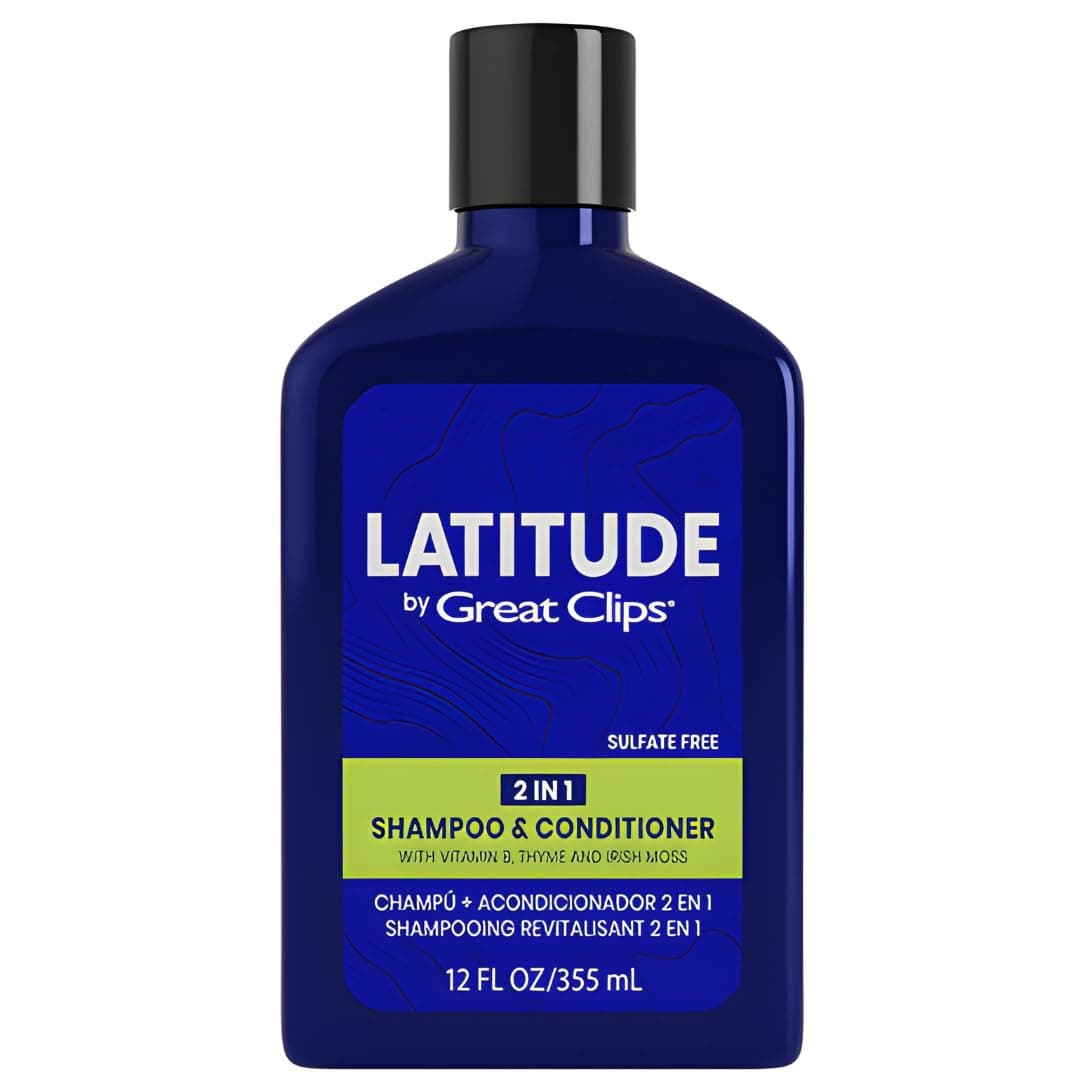 GREAT CLIPS LATITUDE 2-in-1 Shampoo + Conditioner | Daily Shampoo and Conditioner Set for Men | Promotes Full + Healthy Hair | 12oz