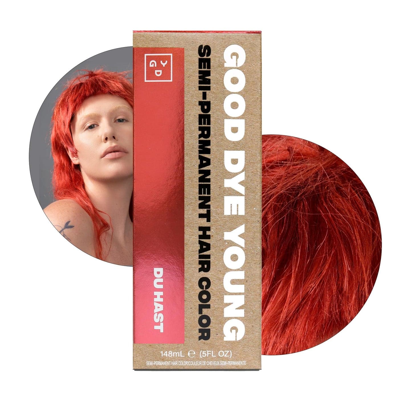Good Dye Young Semi Permanent Hair Dye Du Hast Pink UV Protective Temporary Hair Color Conditioning Pink Hair Dye PPD Free Lasts 1524 Washes Vegan CrueltyFree