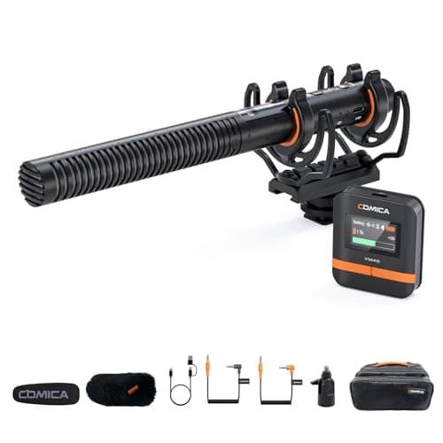 COMICA VM40 Shotgun Microphone – 48kHz/32-bit Float Recording, Wired & Wireless Modes, 32GB Onboard Storage – Compatible with Canon, Nikon, Sony Cameras & Camcorders for YouTube, Interviews & Filming