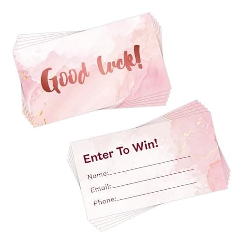 YHNTGB 240 PCS Raffle Tickets Enter to Win Entry Form Cards for Contest Ballot Box Auction Great for Fairs Carnivals and More with Space for Name Email Address and Phone Number Fields