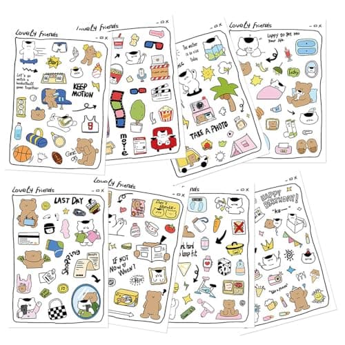 WYKDAG 24pcs 9x6 Make Your Own Stickers Party Favors Make A Face Sticker for Kids Party FavorsClassroom Teacher Rewards Art Craft Supplies
