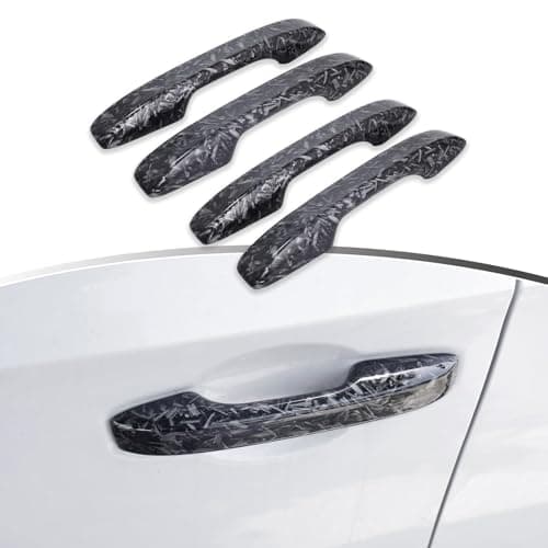YJMOTOR Forged Pattern ABS Exterior Door Handle Cover Trim for Honda Civic 11th Gen Accessories 2022 2023 2024 Honda HR-V HRV 2023 2024 2025 Honda CR-V CRV 2023 2024 2025 Honda Accord 2023 2024