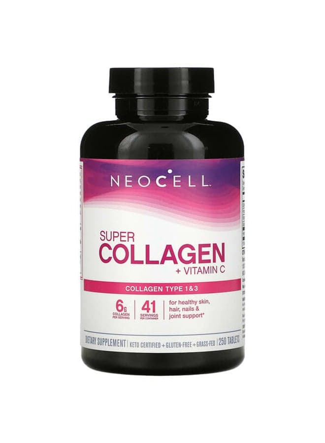 Super Collagen +C Dietary Supplement - 250 Tablets