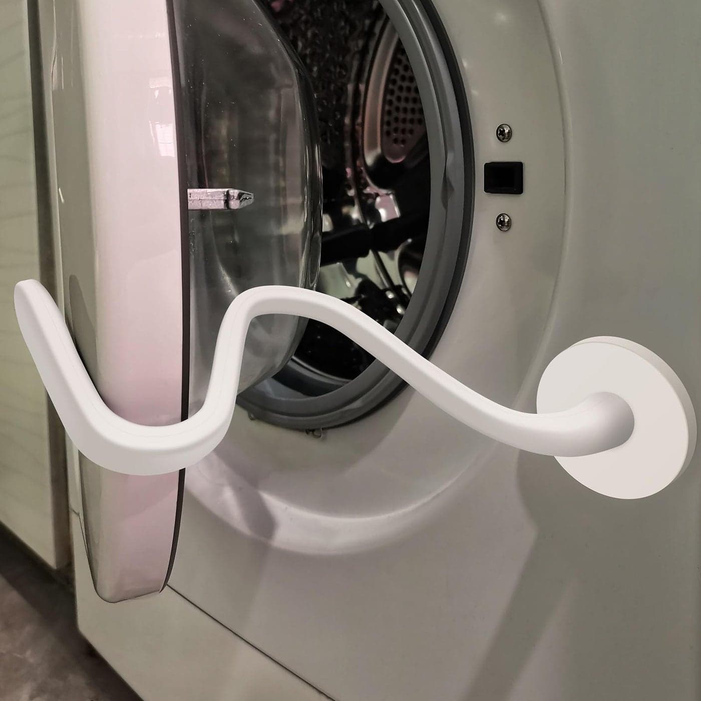 Birvemce Upgraded Front Load Washer Door Prop Easy to Use and Bend Washing Machine Door Prop Open Keep Your Washer Open Or Ajar to Prevent Odors White
