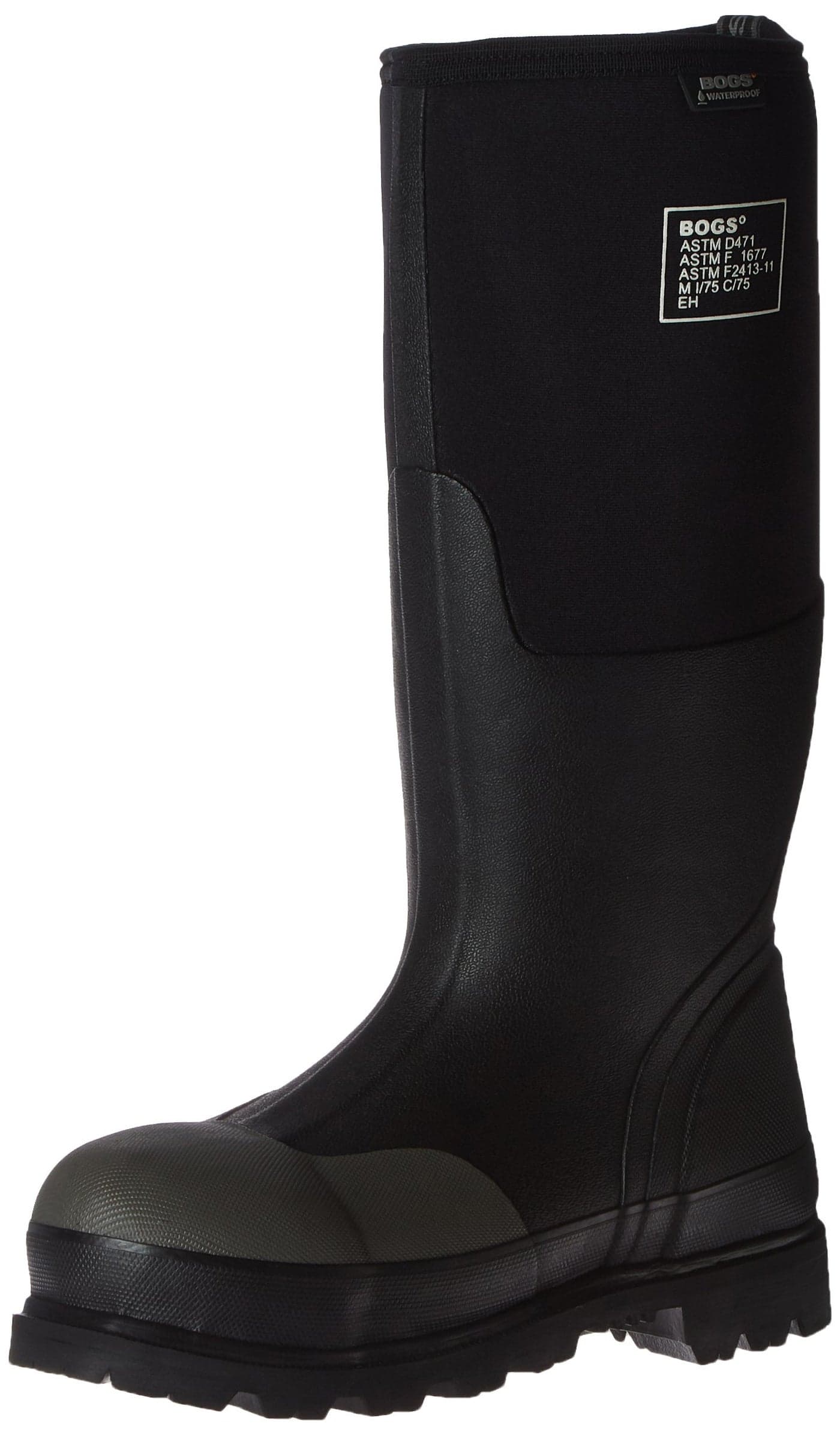 Bogs Mens Forge Tall Industrial Steel Toe Work Rain Boot Black 13 DM US
