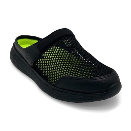 KazarMax Men Summer Breeze Black/Neon Green Mule -8 UK