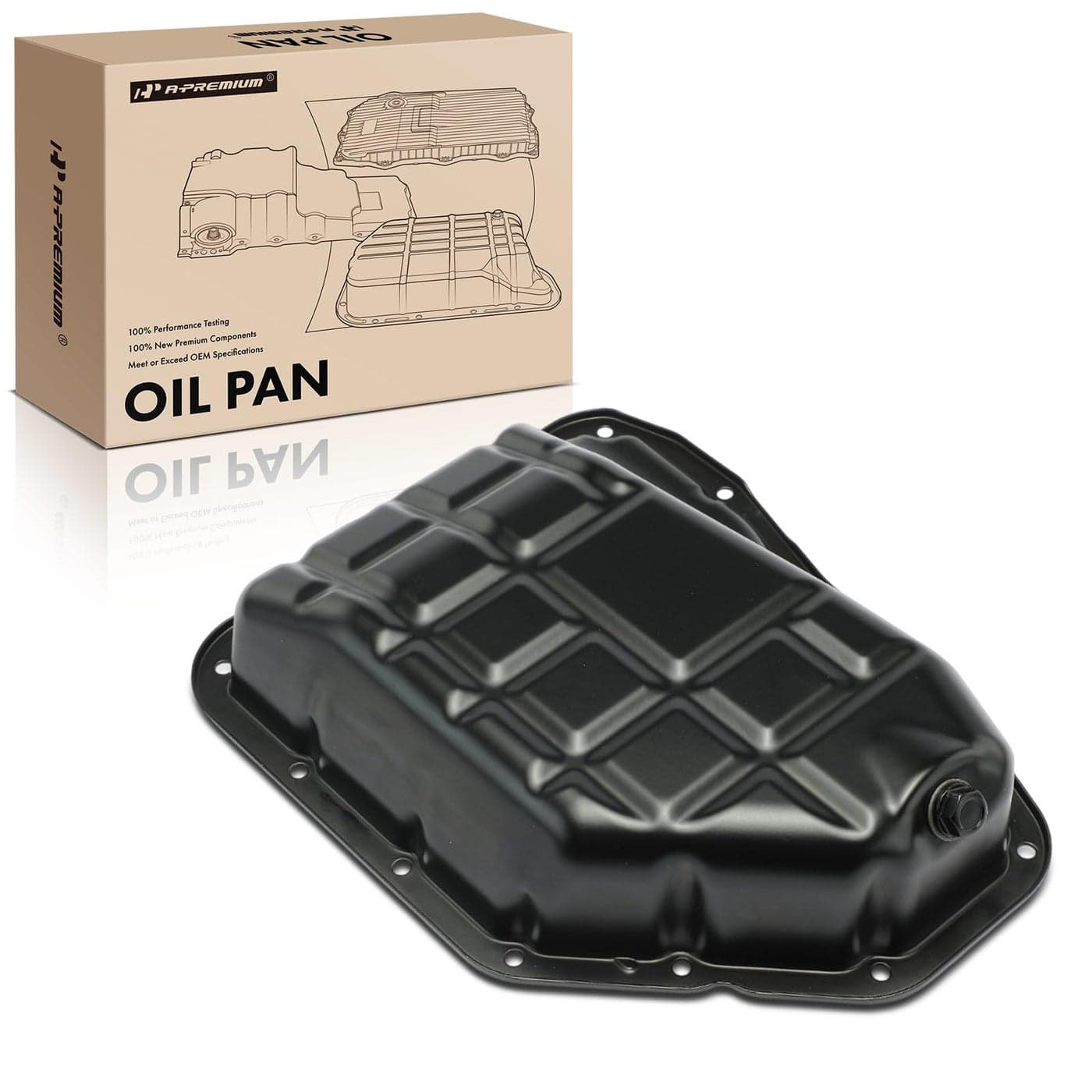 APremium Lower Engine Oil Pan Sump with Drain Plug Compatible with Kia Sorento 20152018 Sedona 20142018 Cadenza 20152016 Hyundai Santa Fe 20152018 Santa Fe XL 20152019 Azera 33L 35L