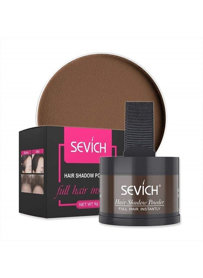 Instantly Hairline Shadow - SEVICH Hairline Powder, Quick Cover Grey Hair Root Concealer, Eyebrows & Beard Line, Hair Root Touch Up for Thinning Grey Hairline, Windproof&Sweatproof, Medium Brown