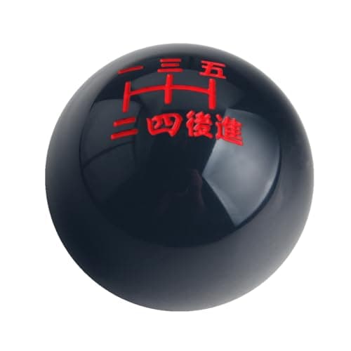 JGR JDM Black w/Red Inlay Japanese Number Manual 5 Speed Shift knob M10x1.5 M10x1.25 M8x1.25 M12x1.25