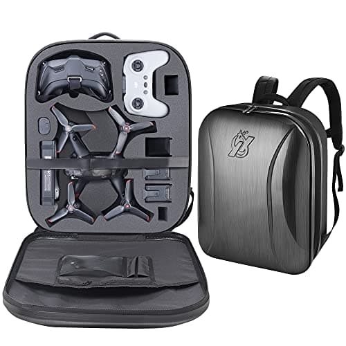 PONYRC Professional Hard Case for DJI FPV Combo Drone Waterproof Shockproof Backpack Bag for DJI FPV Explorer Fly More Kit Drone Goggles V2 Goggles Integra FPV Drone Backpack