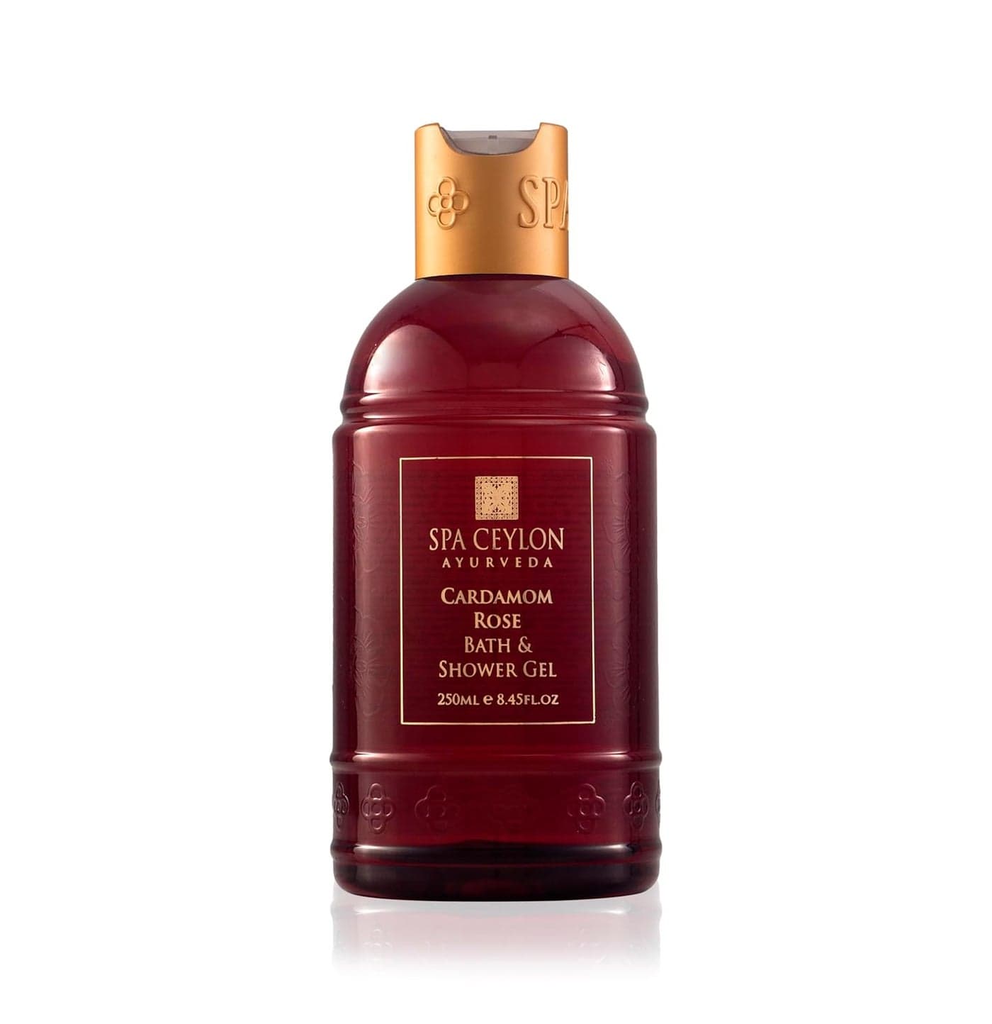 SPA CEYLON Cardamom Rose Bath and Shower Gel Luxurious Herbal Bath Wash with Aloe Vera Coconut Himalayan Rose Uplifting Nourishing for All Skin Types