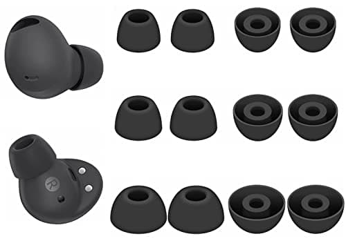 BLLQ Galaxy Buds Pro 2 Eartips Replacement Ear Buds Ear Cap Ear Plug Ear Tips Silicone Tips for Galaxy Buds Pro, SML 3 Size 6 Pairs,Graphit Black, GBP2SB