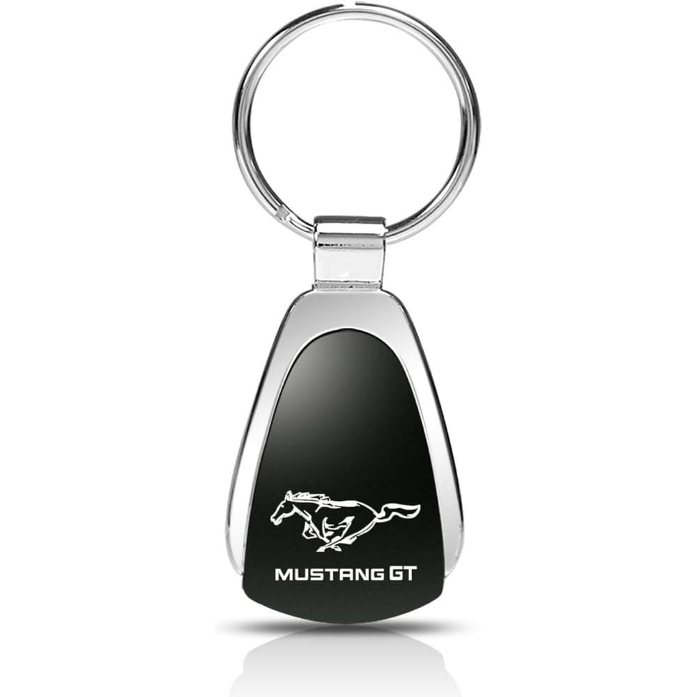 AuTOMOTIVE GOLD INC Officially Licensed Black Teardrop Key Chain for Mustang GT