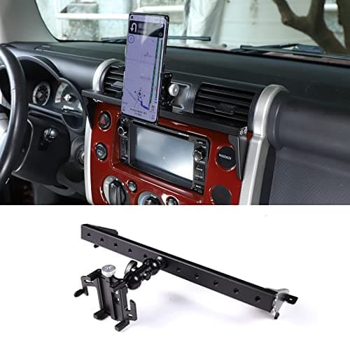 LLKUANG Car Instrument Panel Track Mobile Phone Holder Trim for Toyota FJ Cruiser 2007-2021 Central Control Air Vent Multifunctional Mobile Phone Holder (Style 1-B)