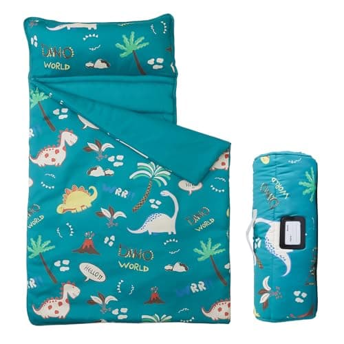 MORAIS Toddler Nap Mat with Pillow and Blanket 52 x 20 Lightweight and Soft Nap Mats for Preschool Daycare Travel Sleeping Bags