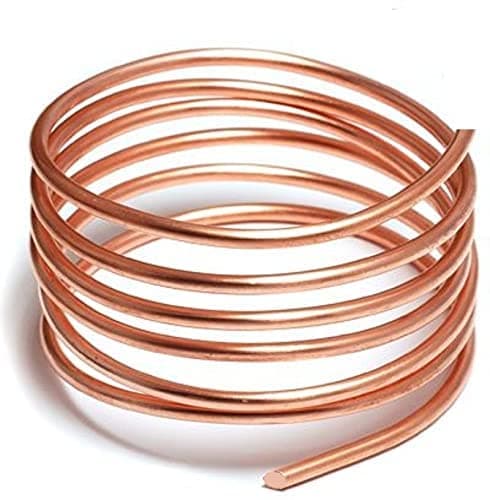 VAKOOBA 1 m Dead Soft Bare Copper Wire 8 Gauge 4064 mm Diameter Without Enameled DIY Jewlery and Artistic