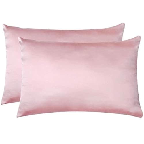 Jocoku 100% Mulberry Silk Pillowcases Set of 2 for Hair and Skin and Super Soft and Breathable King Size Nature Silk Pillowcases (King, Pink)