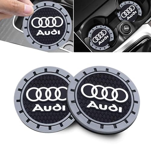 Car Cup Holder Coaster for Audi Recessed Silicone Cupholder Coaster Interior Accessories 275IN 2Pack