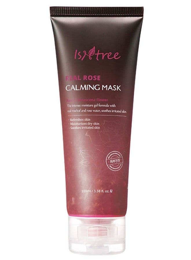 Real Rose Calming Mask 100ml 60% Damask Rose Water Amino Acids Complex Hypoallergenic Dermatologically Tested