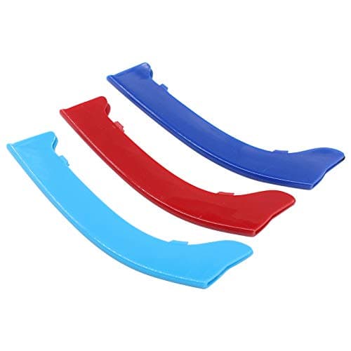 NewYall M-Colored Front Grille Grill Insert Cover Strips Clip Trim Accessories for BMW E90 E91 3 Series 320i 323i 325i 328i 335i xDrive 2009-2012 12-Beam Grille Insert