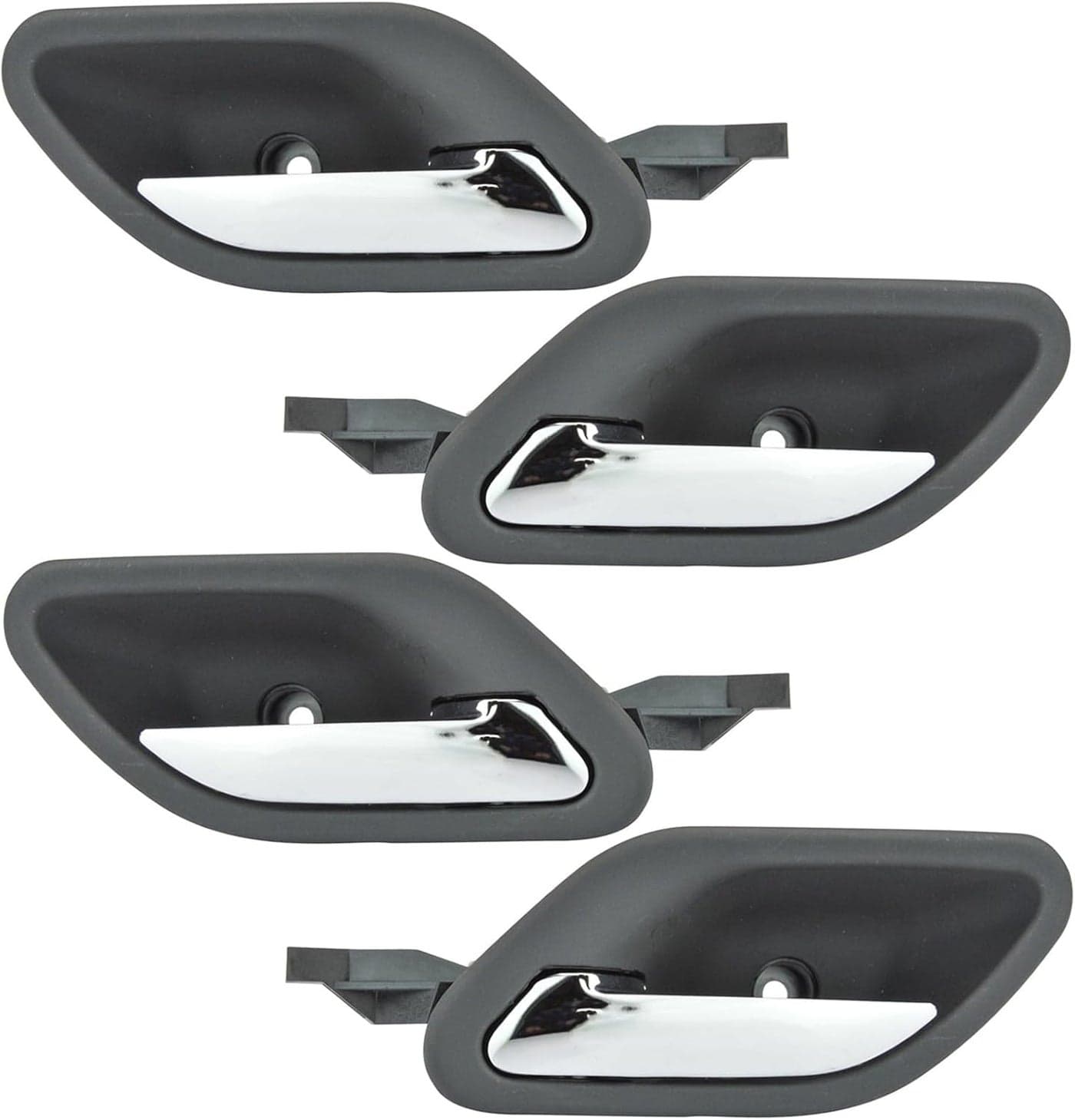 TRQ Black Interior Inner Door Handle Set of 4 for BMW E38 E39