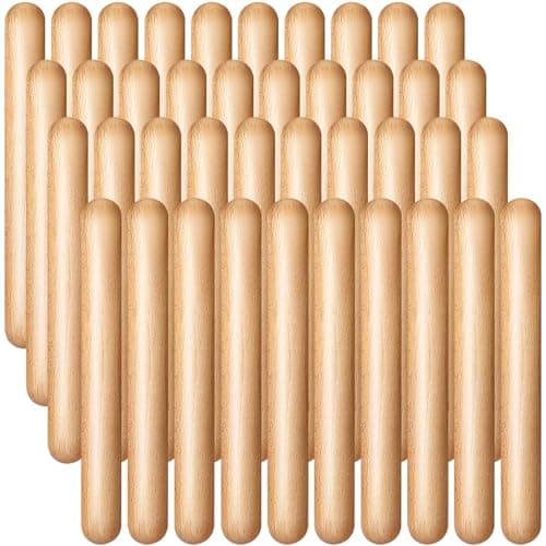 Boao 60 Pcs 8 Inch Music Rhythm Sticks for Kids Bulk Music Lummi Sticks with Carry Bag Classical Wood Claves Musical Percussion Instrument Drumsticks Classroom School Perform Show Set
