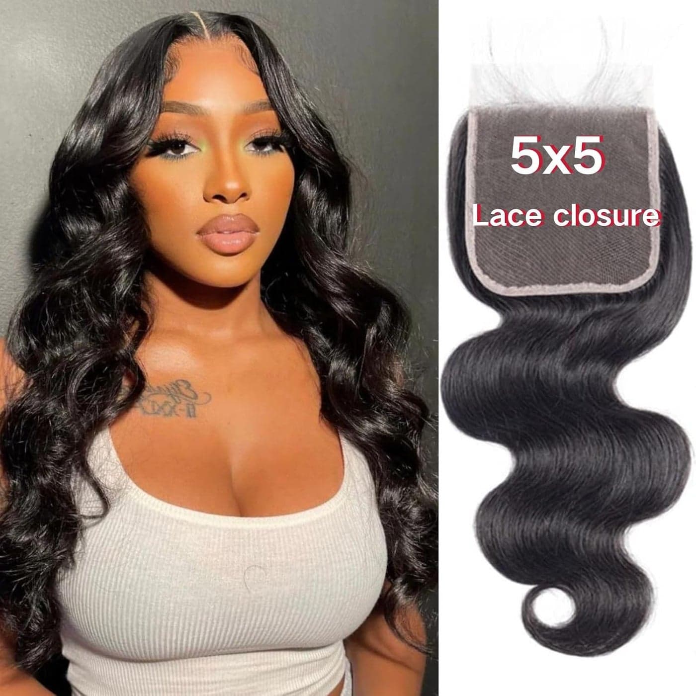 5x5 Hd Lace Closure Human Hair Closure Body Wave Hair Closure For Black Women 5x5 Lace Frontal Closure 12A Virgin Remy Human Hair Hd Closure Pre Plucked Human Hair Extension Natural Black 14 Inch
