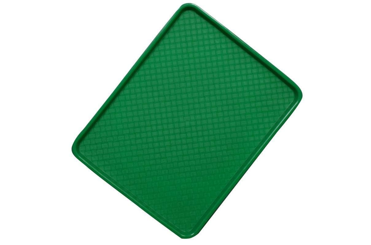 SWIFT INTERNATIONAL Durable Multi-Use Serving Plastic Tray 14x11 Rectangular Unbreakable Serving Trays for Kitchen (Green)