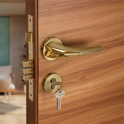 LAPO Mortise Lock Set for Front Entry Door | 50x85mm Lock Body |70mm Cylinder | Ideal for 30-50mm Door Thickness | Antique Finish | 3 Brass Keys | Left-Right Hand Fitment | 3 Year Warranty| Ro-104